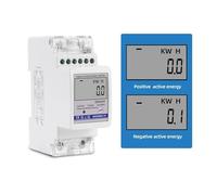 HGWBHBKAK Compteur d'énergie bidirectionnel multifonction 230 V 60 A, import-export, énergie solaire photovoltaïque, tension, courant, fréquence, R485 leisurely