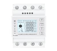 HGWBHBKAK Compteur d'énergie intelligent triphasé bidirectionnel RS485 multifonction for rail DIN 45~65 Hz Classe 1 999,99 kWh leisurely(TAC4300)