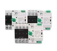 HGWBHBKAK Onduleur PV ATS à rail DIN, commutateurs de transfert automatique double alimentation, système solaire photovoltaïque ininterrompu leisurely(3P,100A(PV))