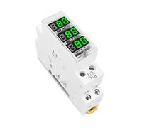 HGWBHBKAK Voltmètre AC 18 mm sur rail DIN, ampèremètre, indicateur modulaire monophasé triphasé, affichage numérique LED, détecteur leisurely(TO-3A)