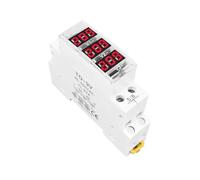 HGWBHBKAK Voltmètre AC 18 mm sur rail DIN, ampèremètre, indicateur modulaire monophasé triphasé, affichage numérique LED, détecteur leisurely(TO-3V)