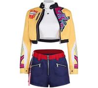 HGWOPGASD Costume de cosplay Anime KPop Demon Hunters, ensemble complet pour jeu de rôle, costume de fête d'Halloween, carnaval, déguisement pour femmes K Pop Demon Hunters A02 XS