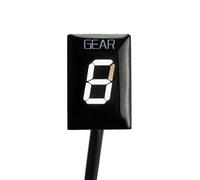 HGYFS5 Indicateur De Vitesse Moto Indicateur De Rapport De Vitesse De Moto À Écran LCD Pour Suzuki Étanche(Blanc)