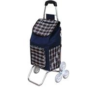 HGYNBCP Lightweight Portable Folding Chariot Six-Wheel Stroller for Stair Climbing Oxford Cloth Food Delivery Bag Ideal for Shopping and Outdoor Adventures