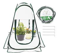 HH-LIFE 1 Pièces Petit Serre de Jardin Mini Pop up Serre Protection Plantes Tente Fleur Abri Backyard Balcon Terrasse Serres de Culture en PVC pour Intérieur ou Extérieur 70x70x80 cm
