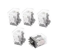 HH53PL DC 12V Coil 11 Pins 3PDT Green LED Indicator Lamp Power Relay 5 Pcs