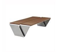 Hhaoran-9868 Banc de jardin pour patio, grand banc d'extérieur, en plastique et bois, sans dossier, double, parc d'attractions, en acier inoxydable, banc d'extérieur en fer forgé