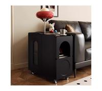 Hhaoran-9868 Buffet Canapé Mobile Armoire latérale Chariot Vintage lumière Luxe Armoire latérale Table d'appoint Moderne Simple Buffet(Noir,40cm)
