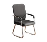 Hhaoran-9868 Chaise de bureau ergonomique confortable en maille respirante avec accoudoirs et structure en métal chromé Noir