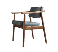 Hhaoran-9868 Chaise de Salon Chaise de Salle à Manger en Bois Massif, accoudoir de Loisirs, Chaise de Dossier, Chaise de Salle à Manger rembourrée, Chaise de Bureau Chaises de Salle à Manger(Grigio)