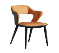 Hhaoran-9868 Chaise de Salon Chaises de Salle à Manger, Chaise d'appoint de Cuisine rembourrée Moderne avec Pieds en métal for la Maison/Salon/Chambre/Bureau Chaises de Salle à Manger(Orange)