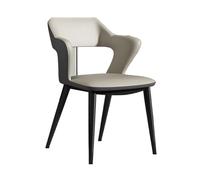 Hhaoran-9868 Chaise de Salon Chaises de Salle à Manger, Chaise d'appoint de Cuisine rembourrée Moderne avec Pieds en métal for la Maison/Salon/Chambre/Bureau Chaises de Salle à Manger(Beige)