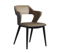 Hhaoran-9868 Chaise de Salon Chaises de Salle à Manger, Chaise d'appoint de Cuisine rembourrée Moderne avec Pieds en métal for la Maison/Salon/Chambre/Bureau Chaises de Salle à Manger(Bruin)