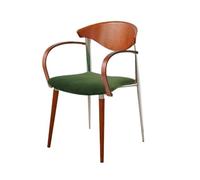 Hhaoran-9868 Chaise de Salon Chaises de Salle à Manger en Bois, Chaise de Cuisine Moderne du Milieu du siècle avec Dossier incurvé et Pieds en métal, chaises de Salon Chaises de Salle à Manger(Green)