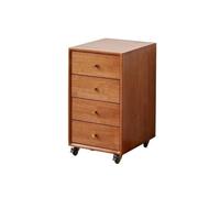 Hhaoran-9868 Classeur Mobile à tiroirs Classeur Multifonctionnel, Organisateur de Rangement Amovible Simple sous la Table, Armoire à Quatre tiroirs, Armoire de Chevet Classeur(Natural)