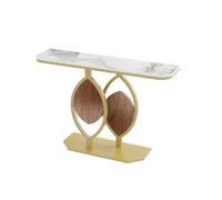 Hhaoran-9868 Table basse latérale Table console moderne avec base géométrique en métal, table d'entrée étroite, table d'entrée Table console