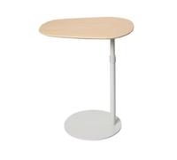 Hhaoran-9868 Table D'appoint Latérale Adjustable Bedside Table Tea Sofa Side Mobile Study Standing Pneumatic Lift Table Basse d'appoint pour Salon(Natural Wood Color)