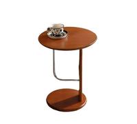Hhaoran-9868 Table D'appoint Latérale Small Round Side Table Bedroom - Compact Coffee Martini for Spaces Living Room Table Basse d'appoint pour Salon(Cherry Red)