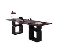 Hhaoran-9868 Table d'étude Bureau d'écriture Bureau de Direction Moderne et spacieux en chêne, Poste Travail for Ordinateur Portable PC Bureau de Travail pour PC de Jeu(S)