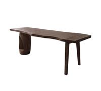 Hhaoran-9868 Table d'étude Bureau d'écriture Bureau rectangulaire en frêne, Table de conférence spacieuse Bois Massif foncé, à Manger Bureau de Travail pour PC de Jeu(XL)