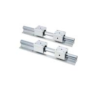 HHB18I Lot de 2 barres d'arbre de guidage linéaire SBR10 SBR12 SBR16 SBR20 - Toute longueur avec 4 blocs de roulement linéaires pour pièces de routeur CNC (SBR20, 400 mm)