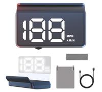 HhBdy Affichage Tete Haute Voiture, 9 cm Compteur de Vitesse Gps USB Plug-and-Play, Afficheur Tete Haute Universel Compteur avec Capot pour Tous Types de Véhicules (Feu Blanc)