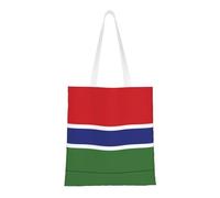 hhbiuuo Sac fourre-tout en toile avec imprimé drapeau de la Gambie, sac à main réutilisable pour femme, sac à main mignon, pour le travail, les voyages, la salle de sport