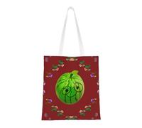 hhbiuuo Sac fourre-tout en toile avec imprimé pastèque Big Eye - Réutilisable - Pour femme - Pour le travail, les voyages, la salle de sport