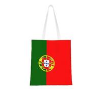 hhbiuuo Sac fourre-tout réutilisable en toile avec imprimé drapeau portugais, sac à main mignon, pour le travail, les voyages, la salle de sport