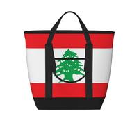hhbiuuo Sacs isothermes / fourre-tout isotherme, boîte à déjeuner souple et étanche avec fermeture éclair, imprimé drapeau du Liban, pour la plage, les voyages, les courses
