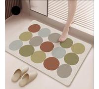 hhbzhdpg Tapis Absorbant en Boue de Diatomées, Carpette Antidérapant, Moquette de Bain Lavables, Accessoires Salle de Bain Décoratifs à Placer Devant La Baignoire Ou La Douche(B,40 * 60CM)