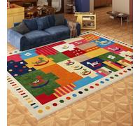 hhbzhdpg Tapis de Jeu Coloré pour Enfants, Tapis D'activité Imperméable, Accessoire Décoratif Rectangulaire pour Salon pour Chambre à Coucher, Chevet, Coin Détente(140 * 200cm)