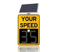 HHCCTEO Radar de Vitesse - Capteur de limitation de Vitesse à LED Solaire pour Routes, Affichage de la Vitesse avec Surface réfléchissante Haute luminosité, détecteur de Vitesse sans Fil(20"x27")