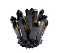 HHCTEBEC Amas De Cristaux De Quartz Fumé Naturel, Amas De Cristaux MinéRaux De Quartz Clair, Cristal De GuéRison, Cristal De Roche, SpéCimen, DéCoration De GuéRison éNergéTique,600~700g