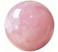 HHCTEBEC Boule de Cristal Rose Naturel, sphère de Quartz Rose polie, Boule de Divination, sphère décorative, Cristaux de guérison, Boule de Pierre, Artisanat, décoration de Maison, Cadeaux,65MM