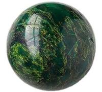HHCTEBEC Boule de Cristal Vert Naturel pour Boule décorative, Photographie, Observation de Divination ou Feng Shui, Boule de Narration, guérison d'autel, Mise au Point dévotionnelle, Cadeau,60MM