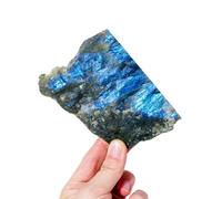 HHCTEBEC Dalle De Labradorite Naturelle, Pierres PréCieuses De GuéRison des Chakras, Pierres De MéDitation Et De Reiki pour L'Aquascaping, La MéDitation Et La Collection De MinéRaux,100~150g
