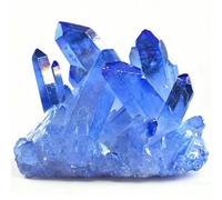 HHCTEBEC Naturel Irrégulier Bleu Célestite, Minéral Échantillon Cristal Brut Cluster Géode Reiki Guérison Pierre Spécimen Décoration,Chakra Décor À La Maison en Forme Irrégulière,100g