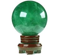 HHCTEBEC Sphère de Cristal de Pierre de Fluorite Naturelle Feng Shui, Boule de décoration de la Maison, orbe de cri d'énergie Positive pour Outil de méditation pour la Purification l'espace,180MM