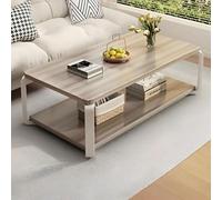 HHCTEBEC Table Basse, Table Centrale Moderne, Petite Table Basse en Bois pour Petit Espace Table à Thé Simple en Bois Et MéTal De Style Ferme pour La Maison La Chambre Coucher Ou Le Bureau,C,120cm