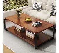 HHCTEBEC Table Basse, Table Centrale Moderne, Petite Table Basse en Bois pour Petit Espace Table à Thé Simple en Bois Et MéTal De Style Ferme pour La Maison La Chambre Coucher Ou Le Bureau,A,100cm