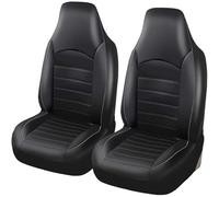 HHCVLUZI Car Seat Cover for Nissan Micra K12 / Micra 160SR / Micra 25th Edition 2003-2010,Leather Front Car Seat Covers Waterproof Breathable Protection Seat Covers Interior Accessories（2Pcs）,White