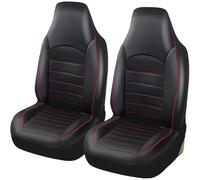 HHCVLUZI Car Seat Cover for Suzuki Vitara 2016-2020,Leather Front Car Seat Covers Waterproof Breathable Protection Seat Covers Interior Accessories(2Pcs),Red