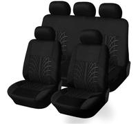 HHCVLUZI Ensembles De Housses Siège Voiture pour Renault Clio 3 2005 2006 2007 2008 2009 2010 2011 2012,Confortables Respirant Protection Couvre Sieges Protecteurs De Siège Accessoires,A/Black