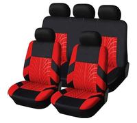 HHCVLUZI Ensembles De Housses Siège Voiture pour Renault Clio 3 2005 2006 2007 2008 2009 2010 2011 2012,Confortables Respirant Protection Couvre Sieges Protecteurs De Siège Accessoires,C/Red