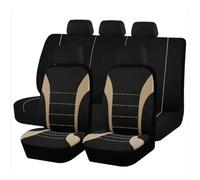 HHCVLUZI Housse Siège Voiture pour Toyota Yaris (XP150) 3.Gen 2013 2014 2015 2016-2020, Housses Siège Avant Arrière Coussin Couvre Respirant Surround Complet Protections Accessoires,Beige