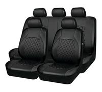 HHCVLUZI Housses Siège Voiture pour Jaguar X-Type 2020-2023，Siège Avant Arrière Housses Siège Voiture Cuir Protecteur Siège Couvre Confortable Accessoires,A/Black