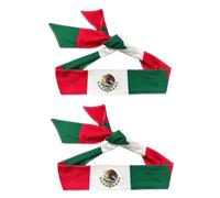 hhdatc Lot de 2 bandeaux à cravate avec drapeau mexicain pour le sport, l'entraînement, le football, le tennis et les costumes
