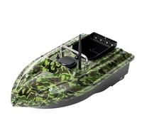 HHEMSTD Bateau d'appât à poisson, camouflage 500 m, télécommandé, charge de 1,5 kg, double moteur ABS, bateau d'appât avec système de vitesse et veilleuse LED, résistant aux vagues du vent, pour