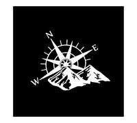 HHF Autocollants 1 PCS Accessoires DE VOCOIR ACTIVITÉS Capuche de Corps Sticking Sticker Compas et Montagne Convient pour SUV Hors Route (Color Name : Bianco, Taille : M 34X45CMCM)